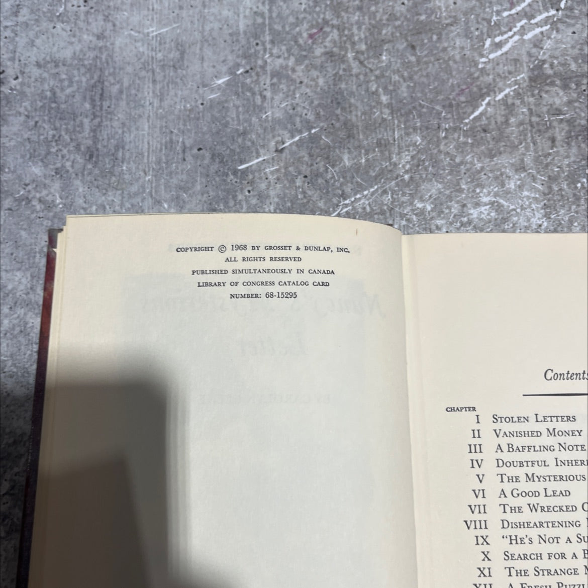 nancy's mysterious letter book, by carolyn keene, 1968 Hardcover image 3