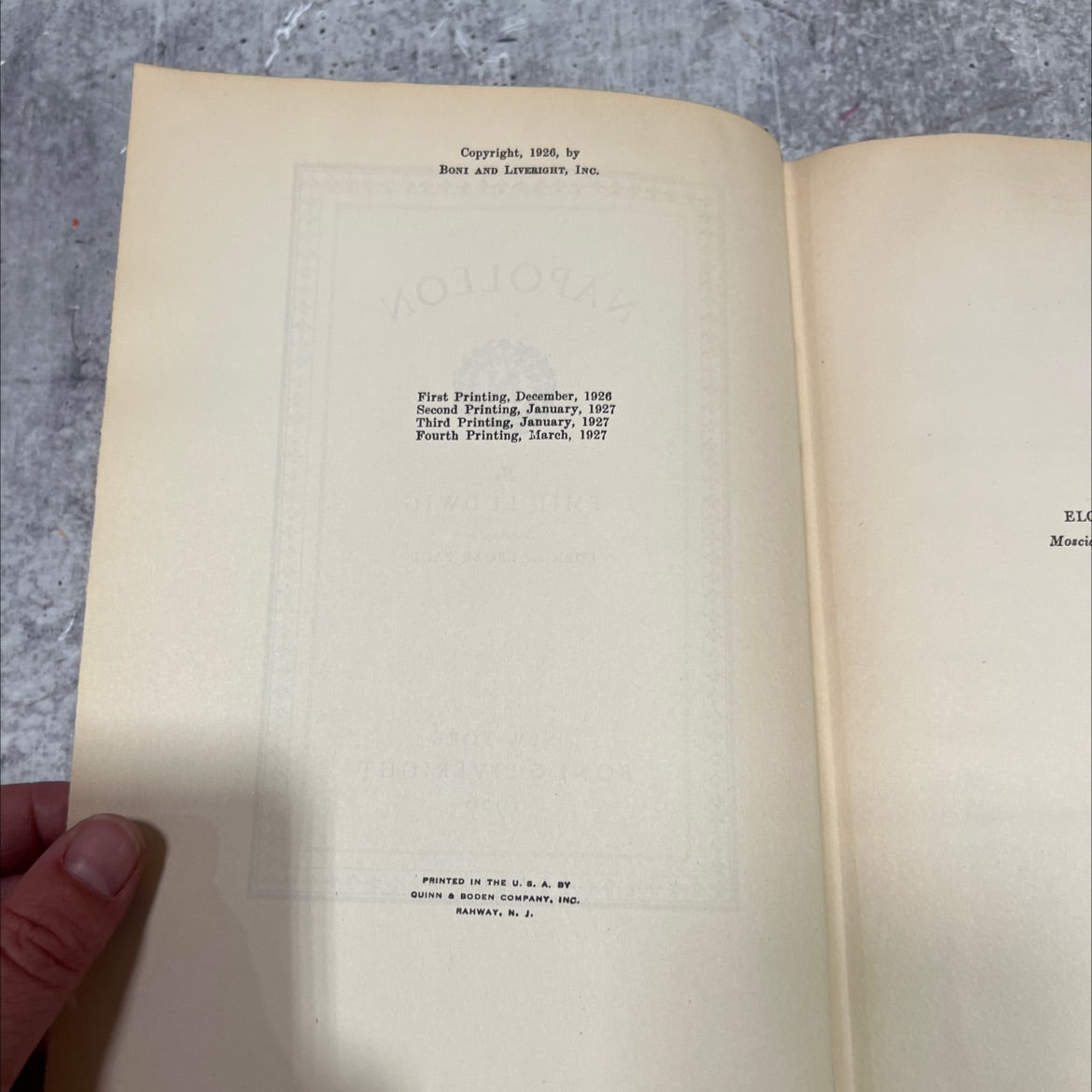 napoleon n book, by emil ludwig, 1926 Hardcover image 3