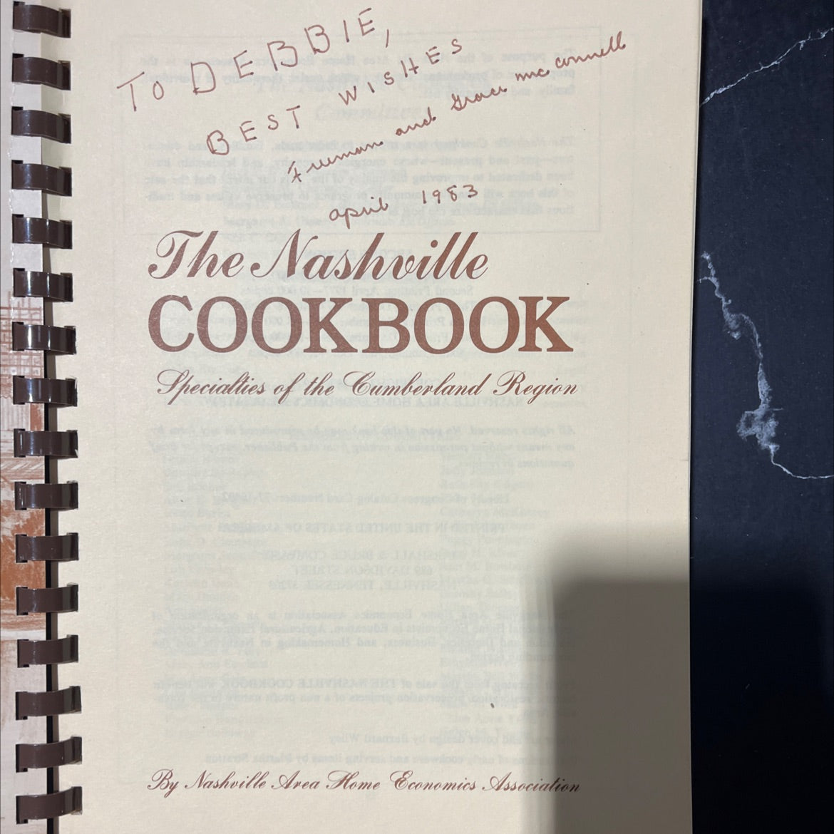 nashville cookbook specialities of the cumberland region book, by nashville area home economics association, 1983 image 2