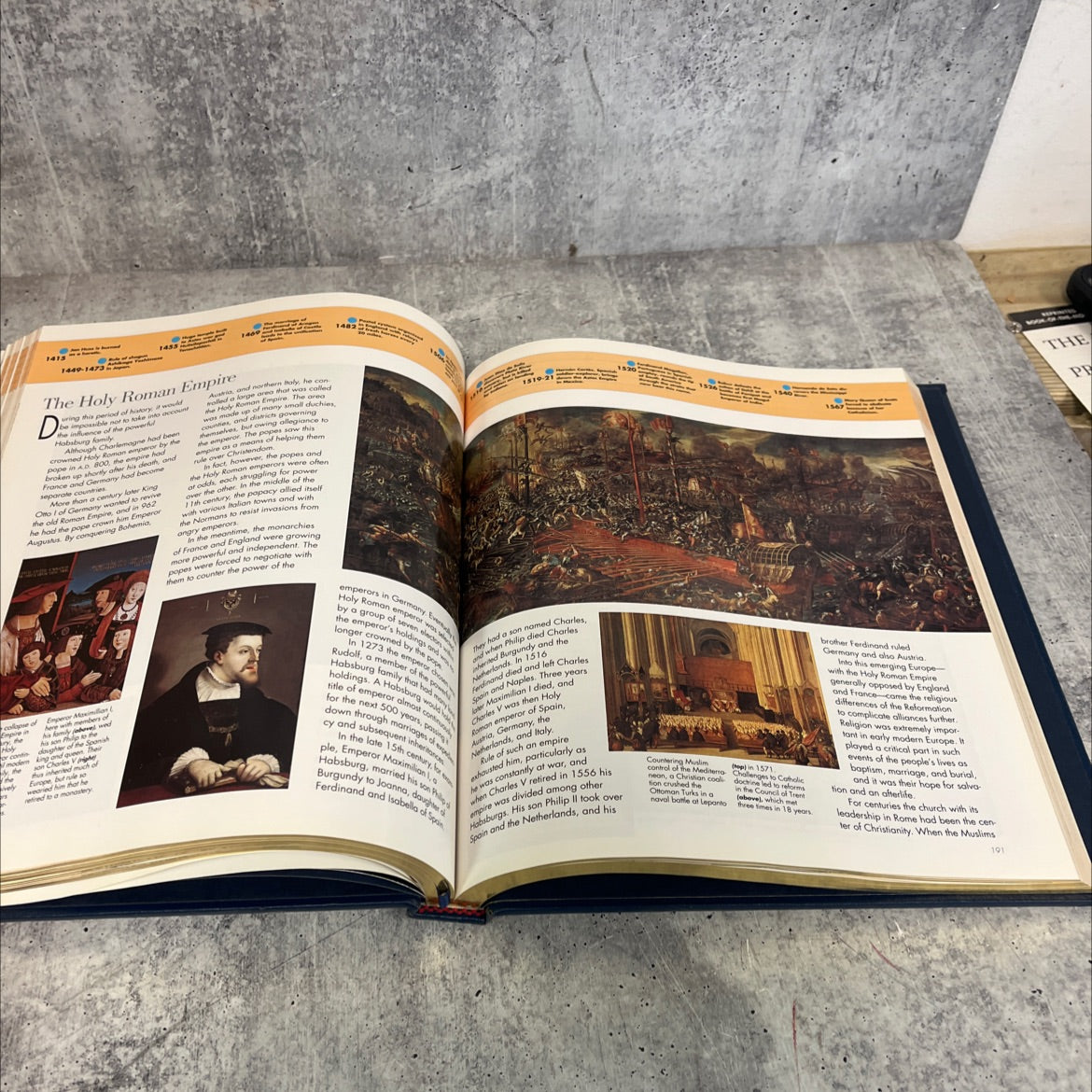 national geographic atlas of world history book, by daniel j. boorstin, 1997 Leather image 4