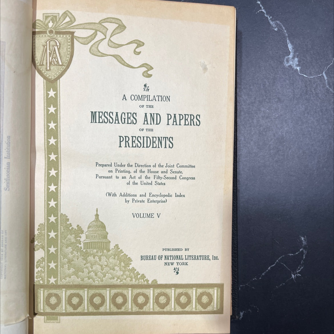 national literature and art book, by James D. Richardson, 1897 Leather image 2