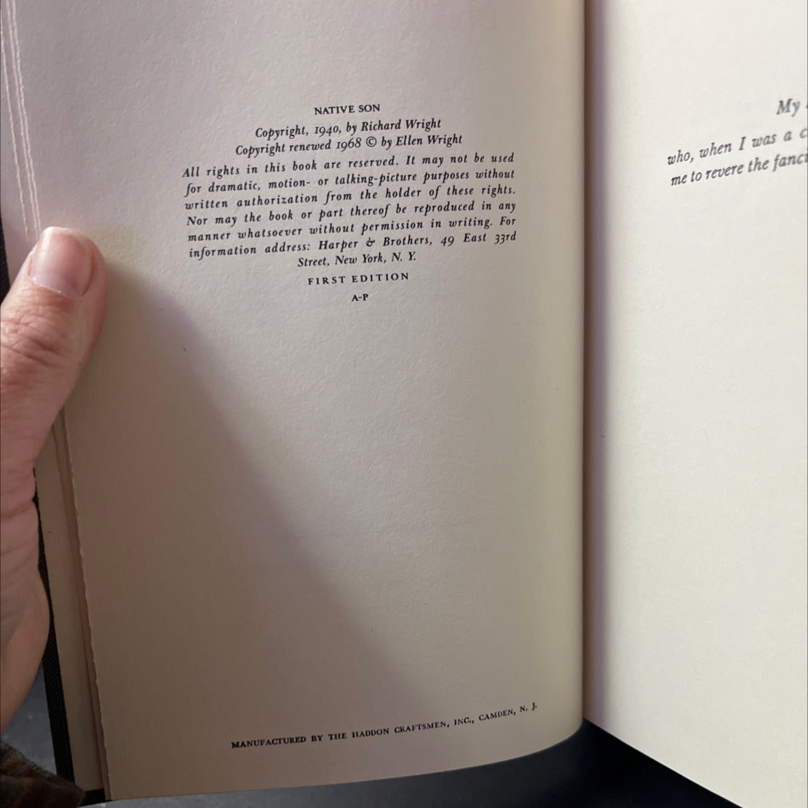 native son book, by Richard Wright, 1968 Hardcover image 3