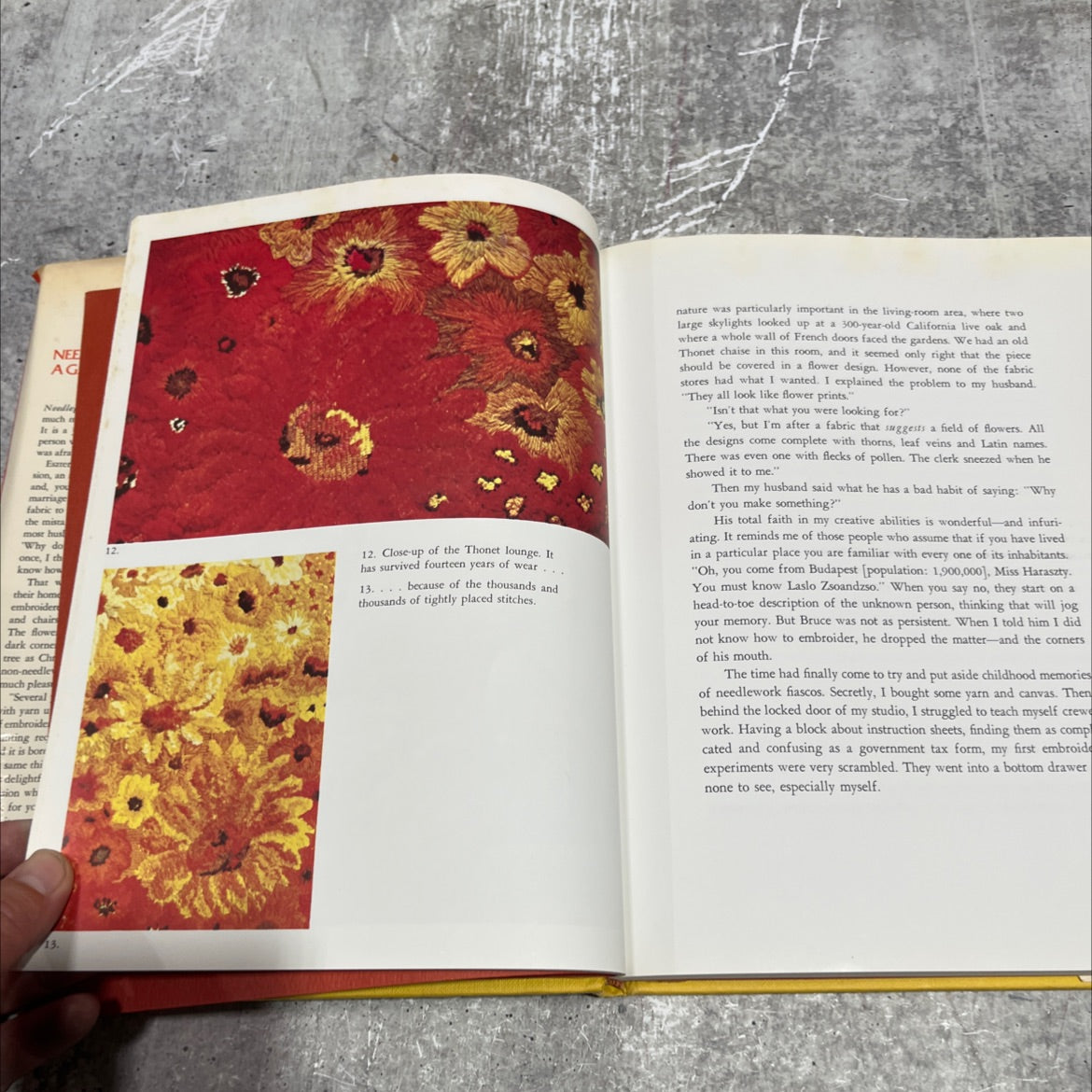 needlepainting a garden of stitches book, by Eszter Haraszty and Bruce David Colen, 1974 Hardcover image 4