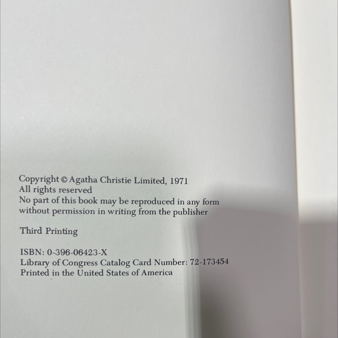 nemesis book, by agatha christie, 1971 Hardcover image 3