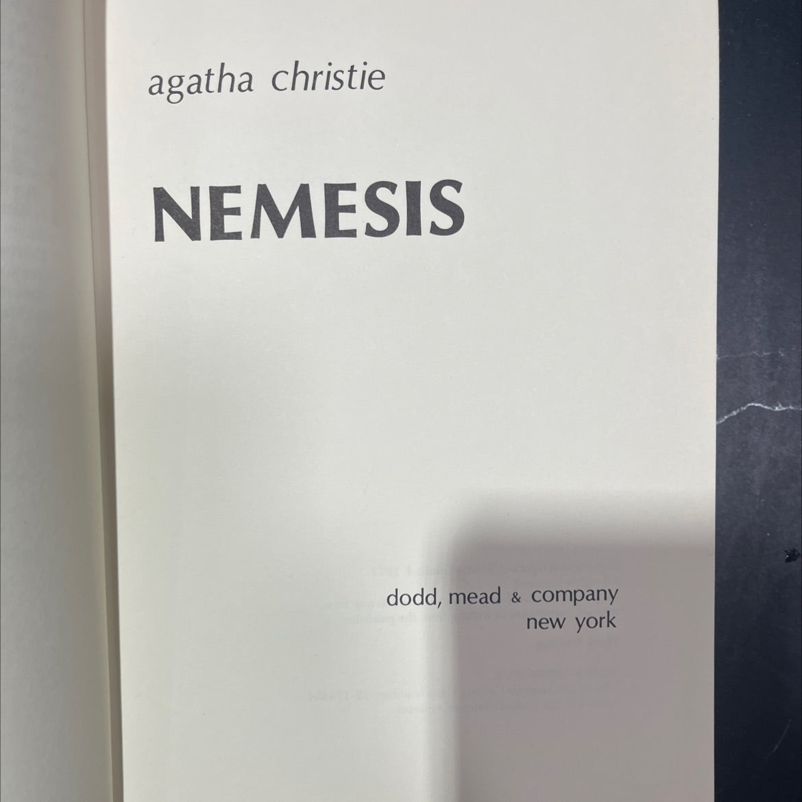 nemesis book, by agatha christie, 1971 Hardcover image 2