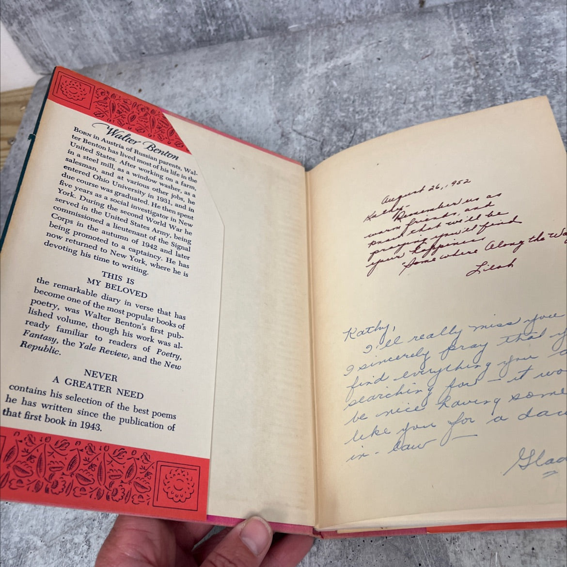 never a greater need book, by walter benton, 1951 Hardcover image 4
