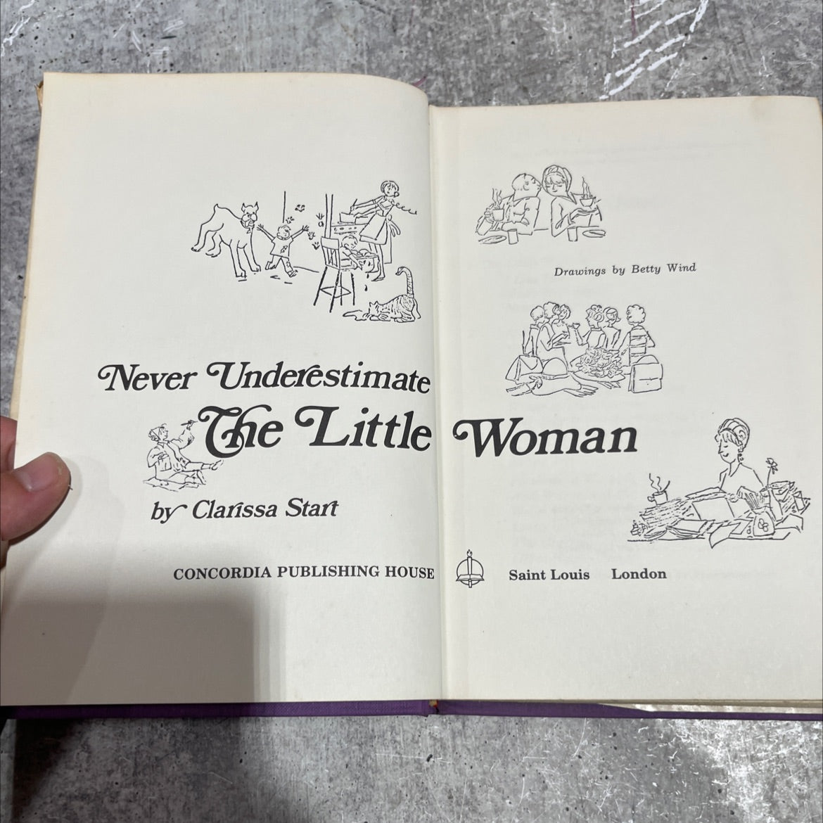 never underestimate the little woman book, by clarissa start, 1969 Hardcover image 2