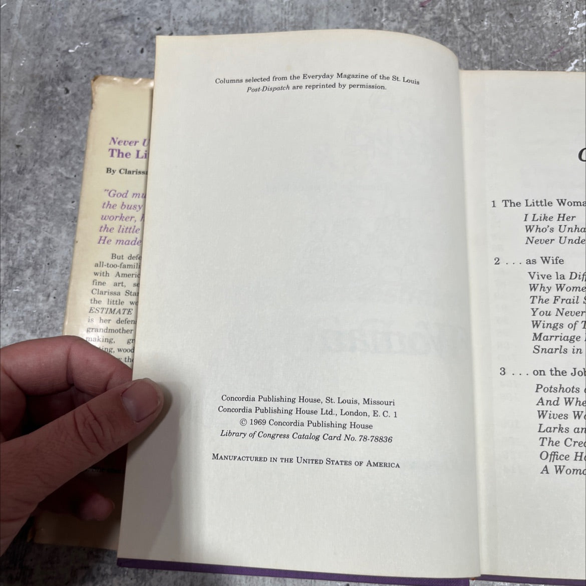 never underestimate the little woman book, by clarissa start, 1969 Hardcover image 3