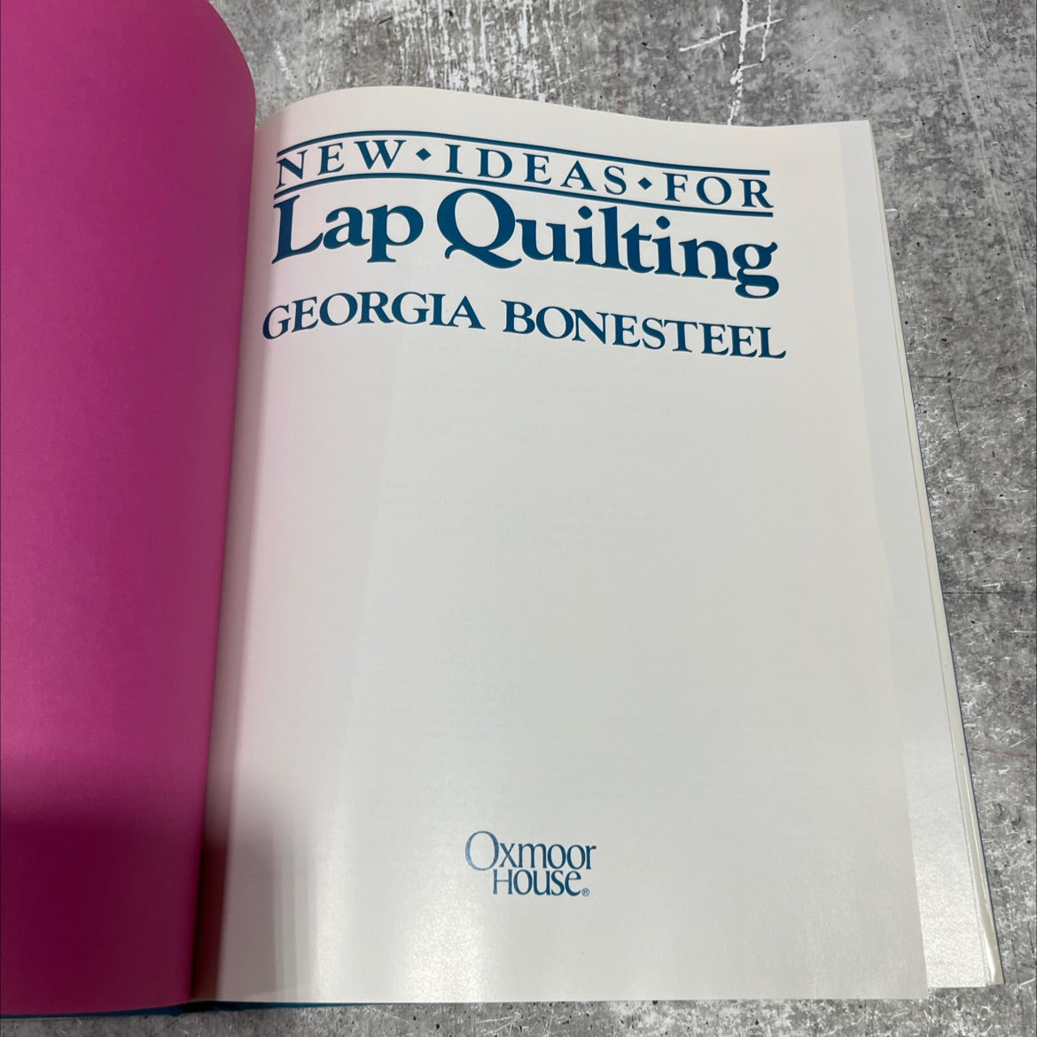 new ideas for lap quilting book, by georgia bonesteel, 1987 Hardcover image 2