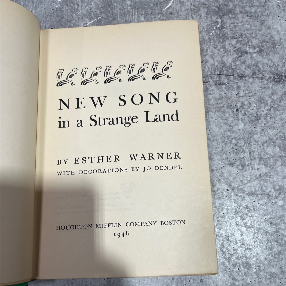 new song in a strange land book, by esther warner, 1948 Hardcover image 2