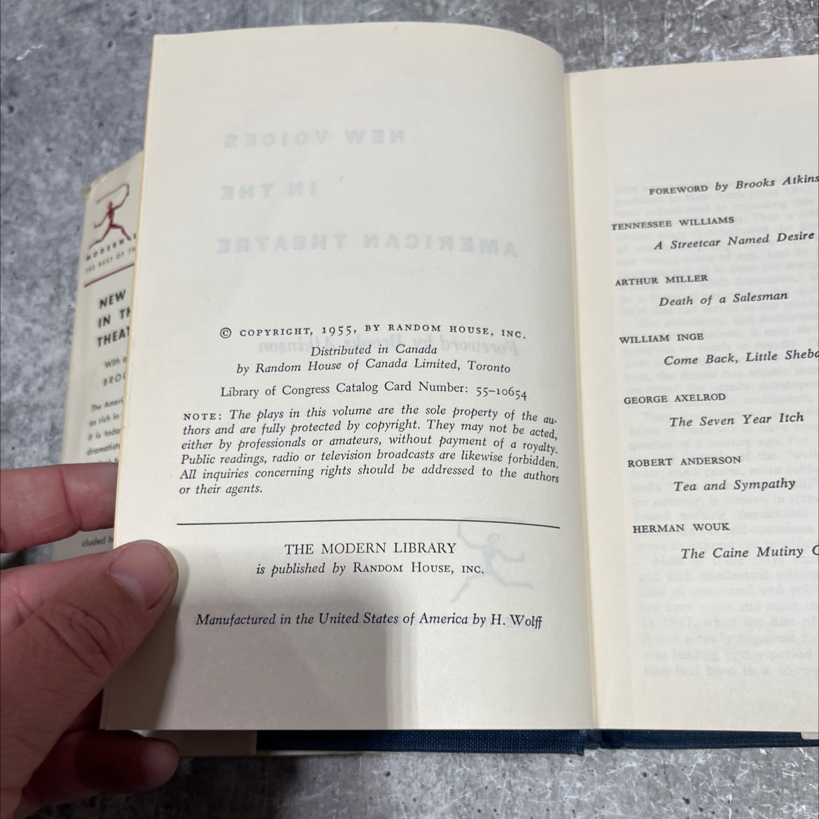 new voices in the american theatre book, by unknown, 1955 Hardcover image 3