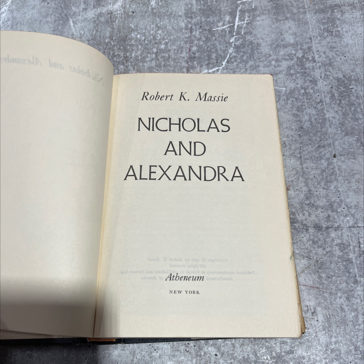 nicholas and alexandra book, by Robert K. Massie, 1967 Hardcover image 2