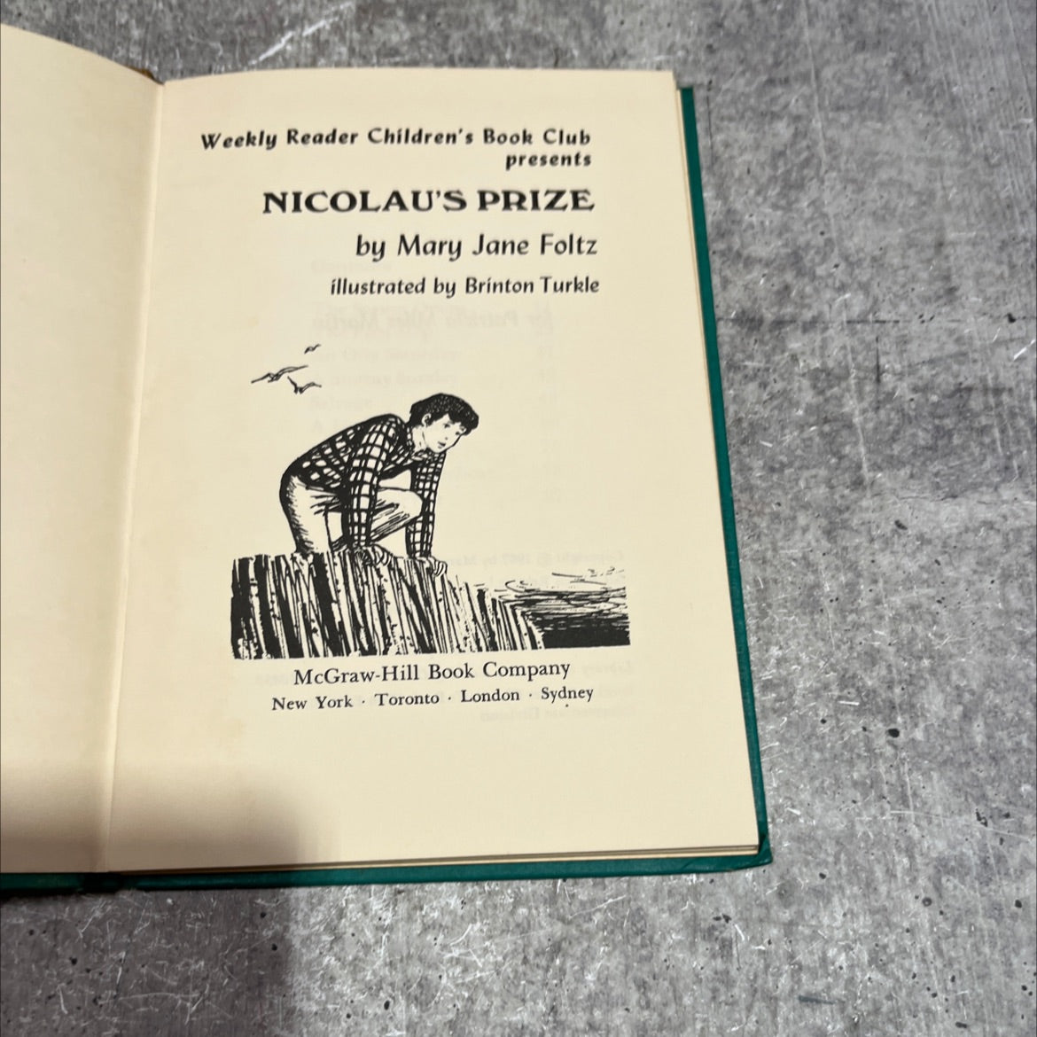 nicolau's prize book, by Mary Jane Foltz, 1967 Hardcover image 2