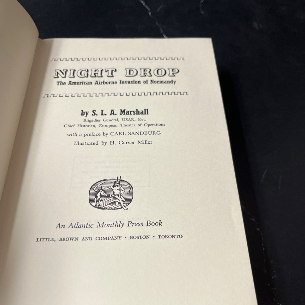 night drop the american airborne invasion of normandy book, by s. l. a. marshall, 1962 Hardcover image 2