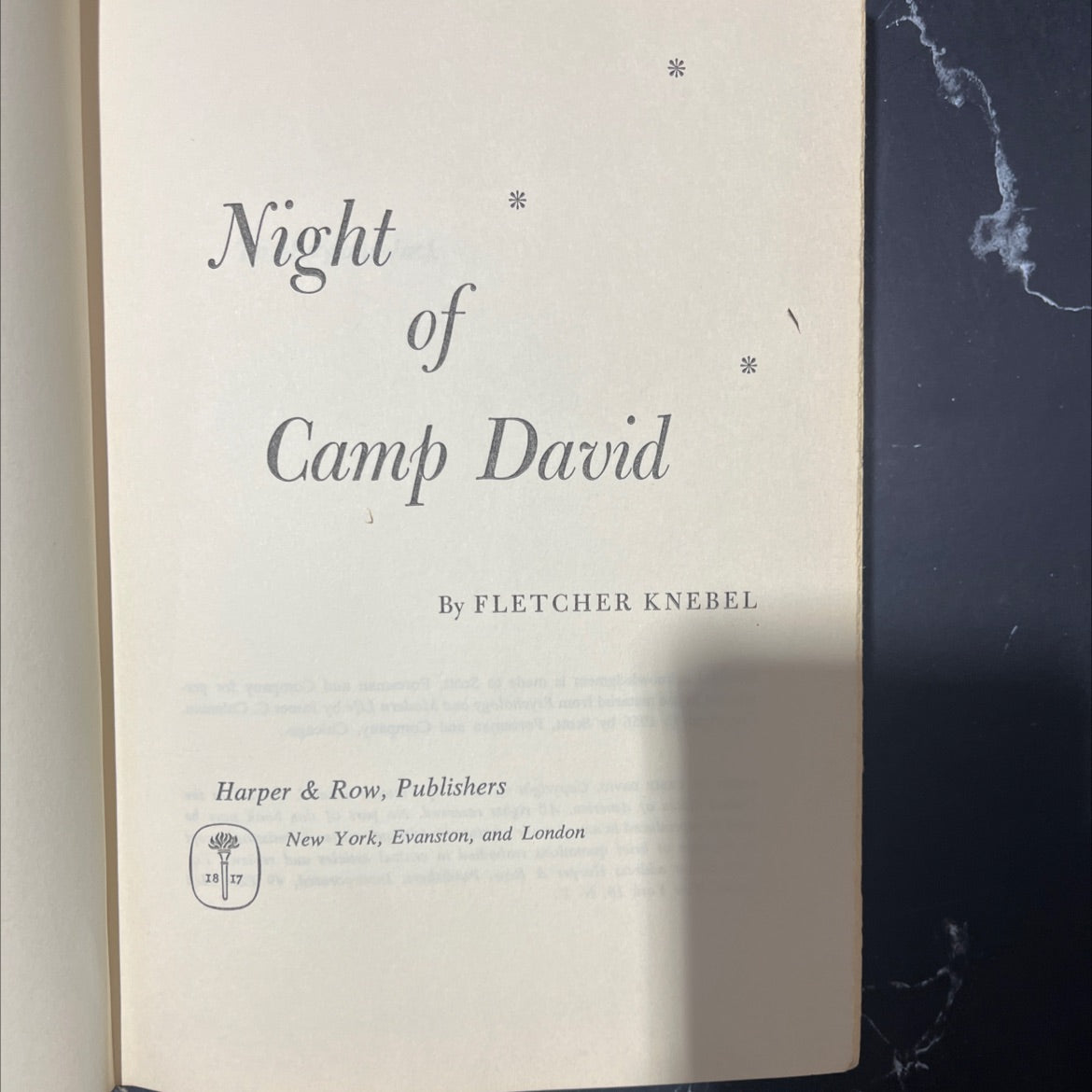 night of camp david book, by fletcher knebel, 1965 Hardcover image 2