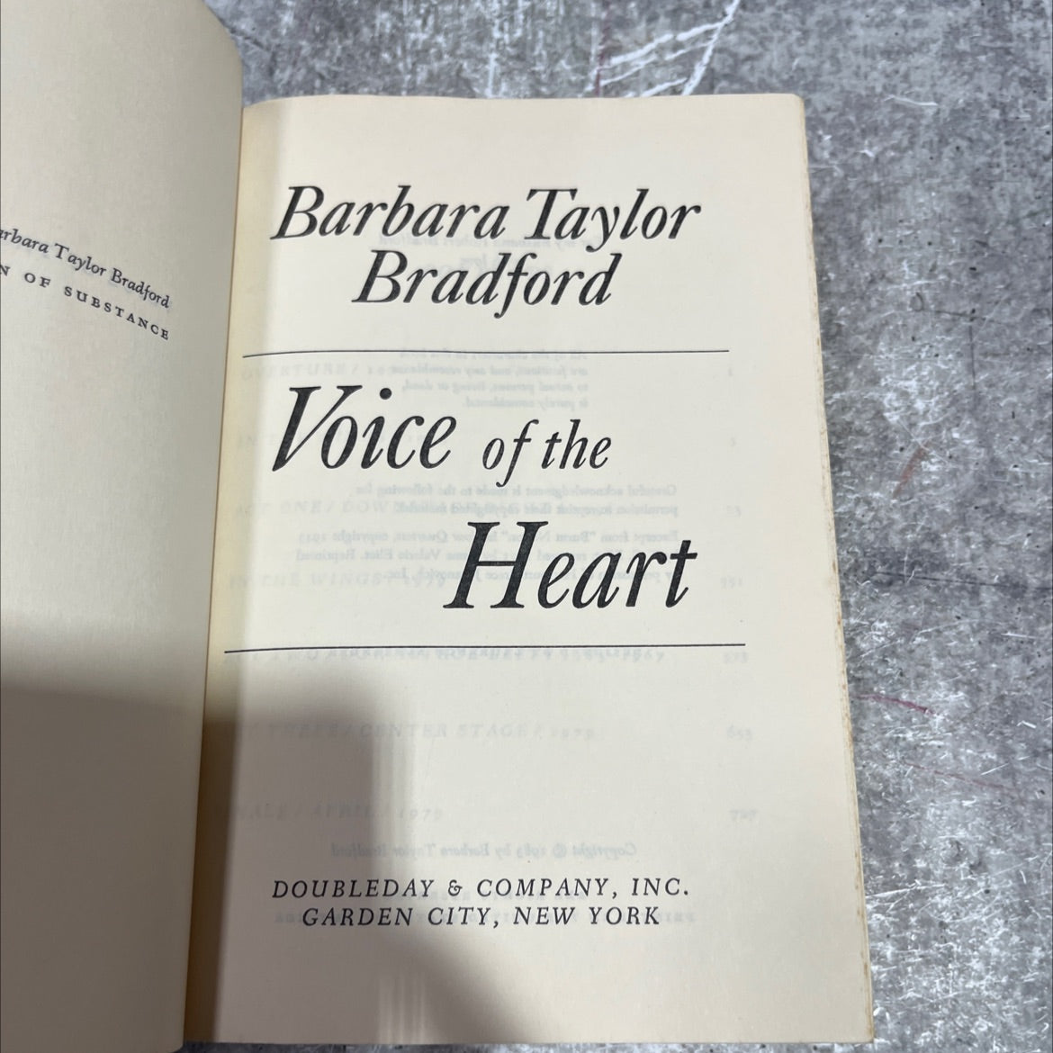 no of substance book, by barbara taylor bradford, 1979 Hardcover image 2