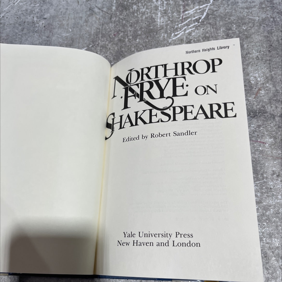 northrop frye on shakespeare book, by northrop frye, 1986 Hardcover image 2