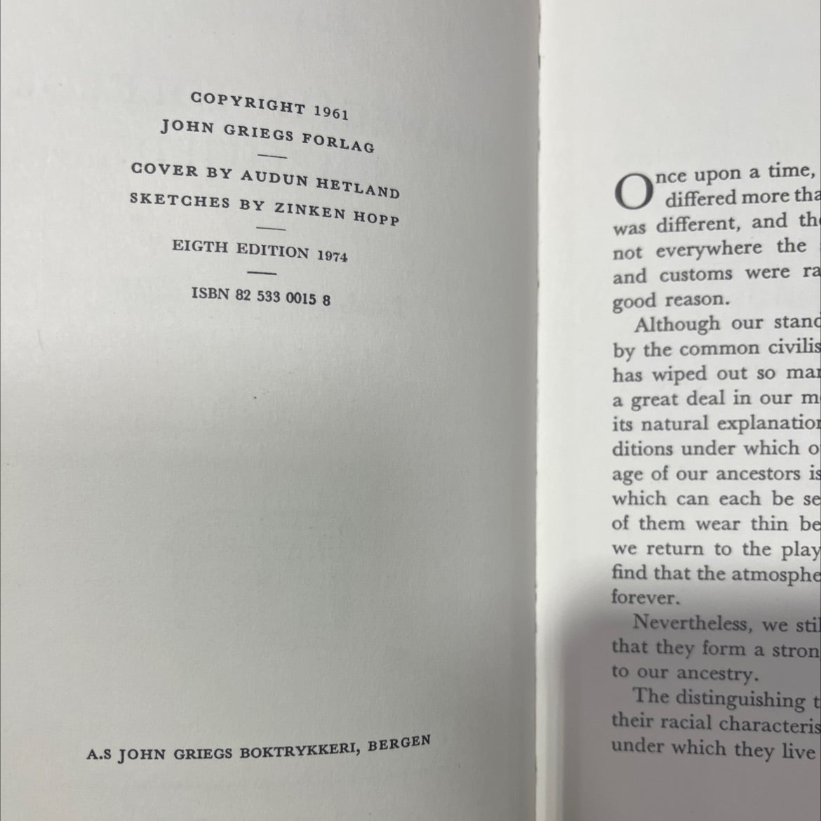 norwegian folklore simplified book, by zinken hopp, 1974 Hardcover image 3