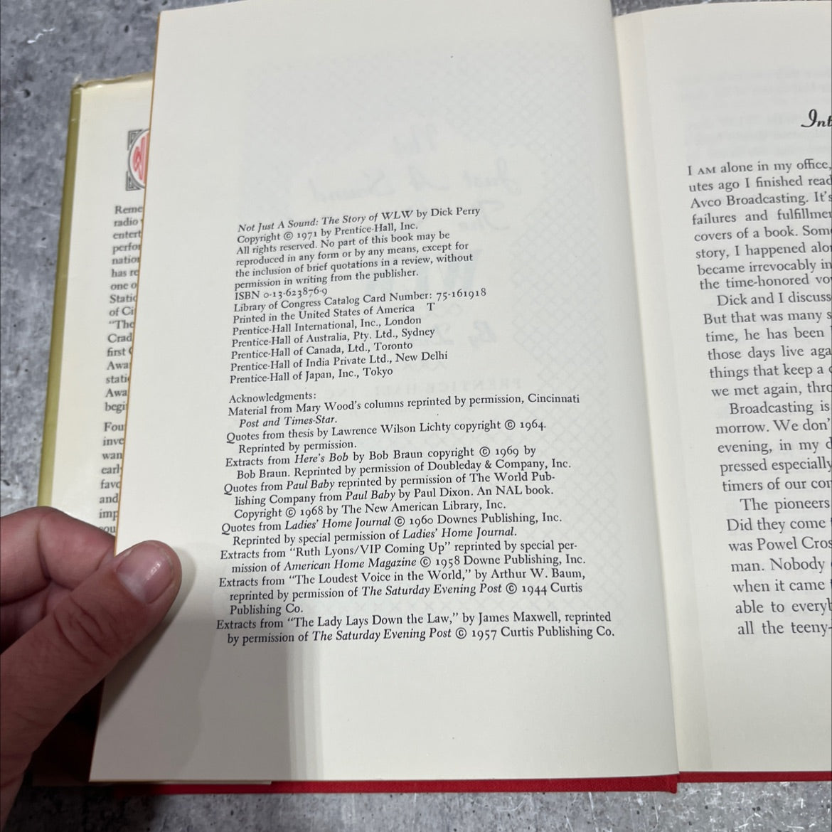 not just a sound: the story of wlw book, by dick perry, 1971 Hardcover image 3