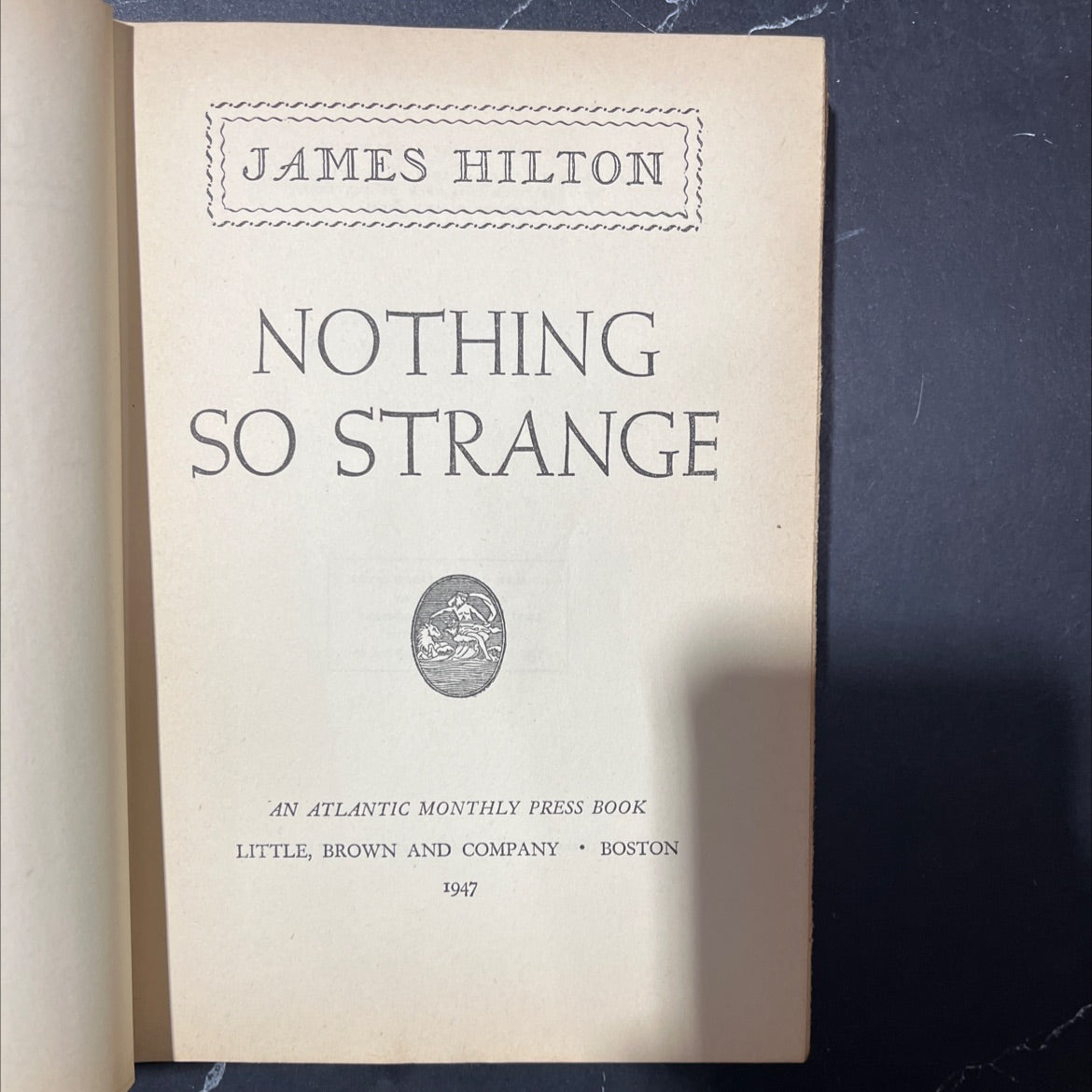 nothing so strange book, by james hilton, 1947 Hardcover image 2