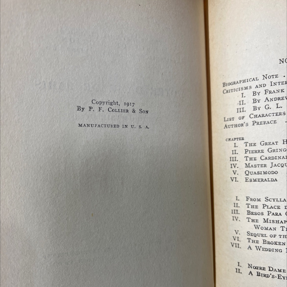 notre dame de paris book, by victor marie hugo, 1917 Hardcover image 3