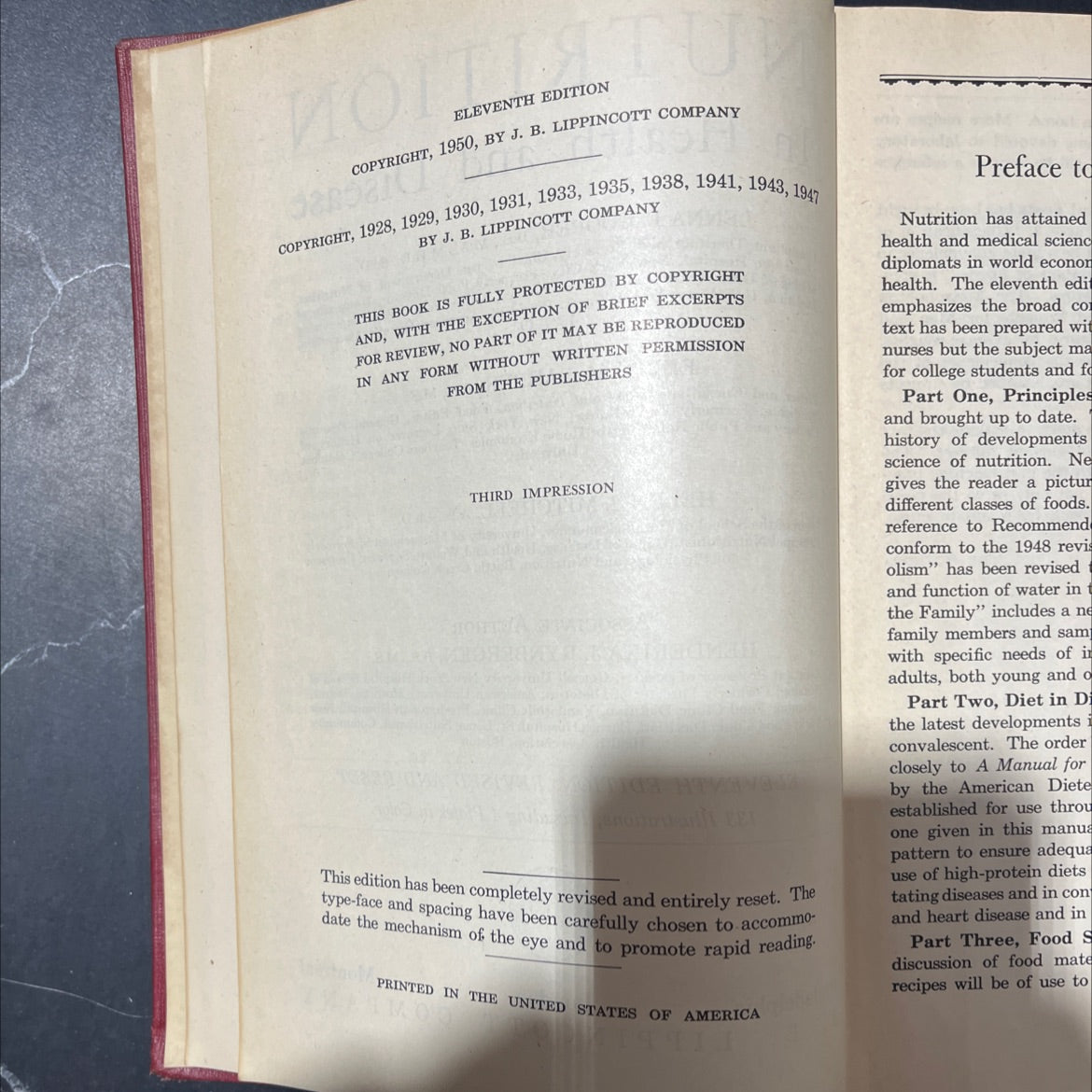 nutrition in health and disease book, by lenna f. cooper, edith m. barber, helen s. mitchell, 1950 Hardcover image 3