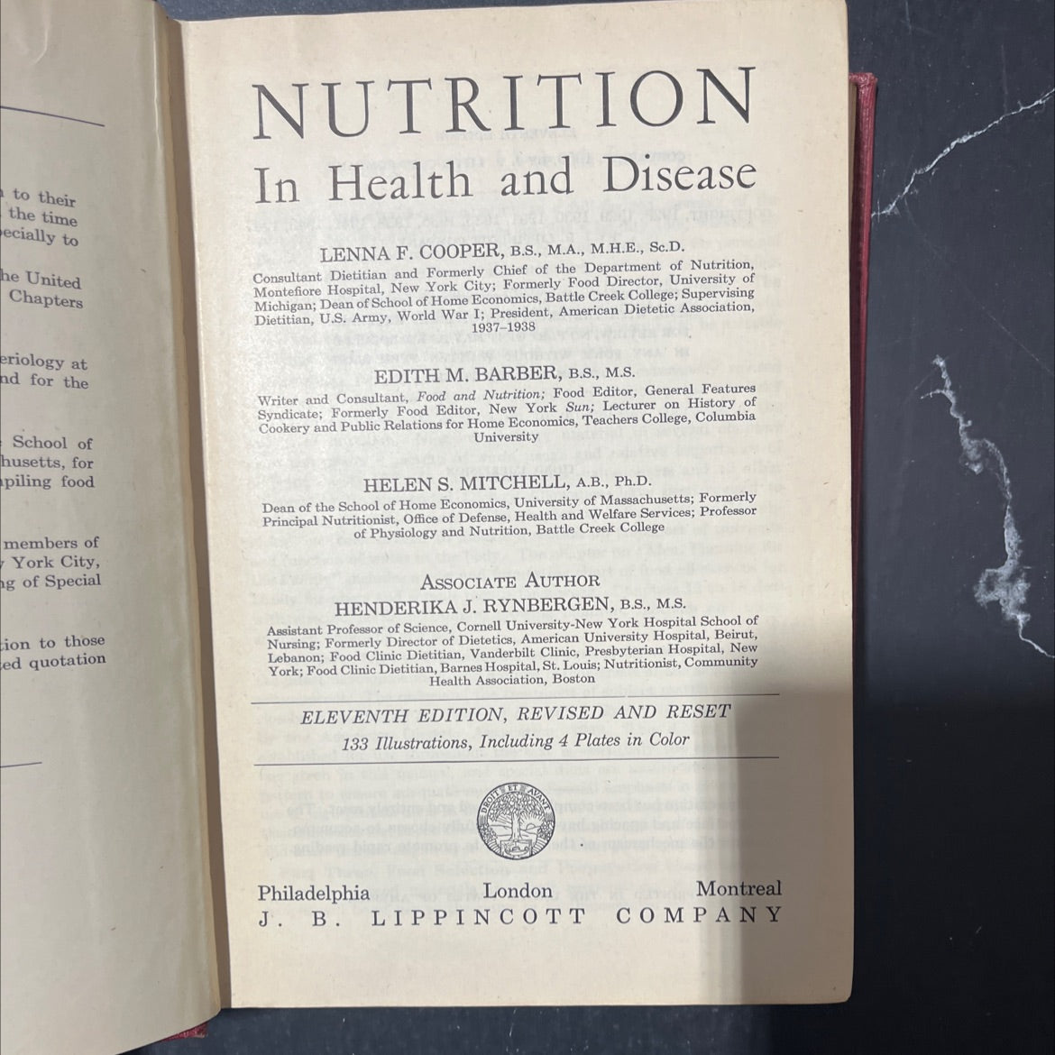 nutrition in health and disease book, by lenna f. cooper, edith m. barber, helen s. mitchell, 1950 Hardcover image 2