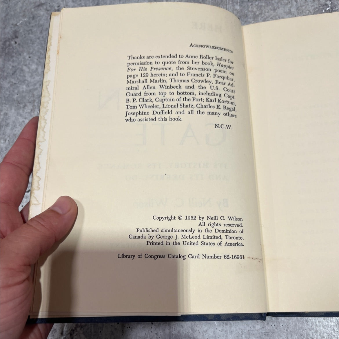 ny hite here is the golden gate its history, its romance and its derring-do book, by neill c. wilson, 1962 Hardcover image 3