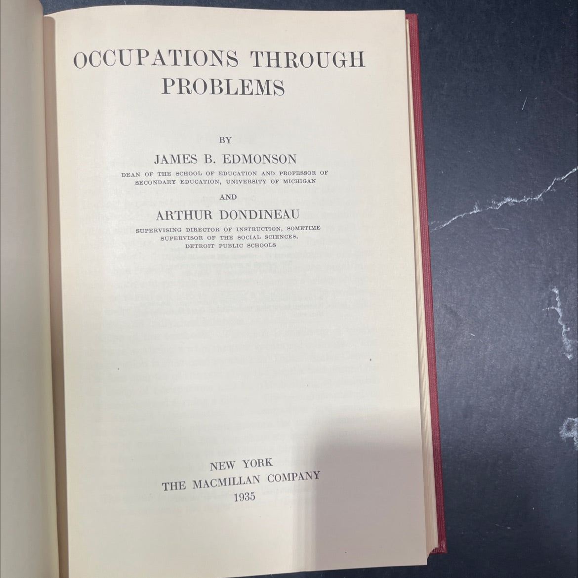 occupations through problems book, by james b. edmonson, arthur dondineau, 1935 Hardcover image 2