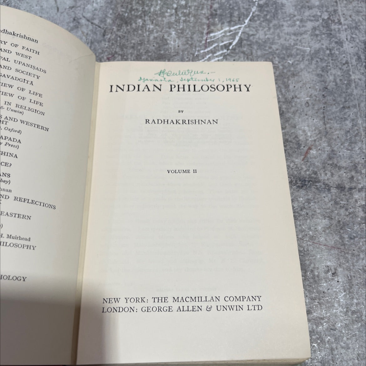 of faith and western philosophy book, by sarvepalli radhakrishnan, 1965 Hardcover image 2