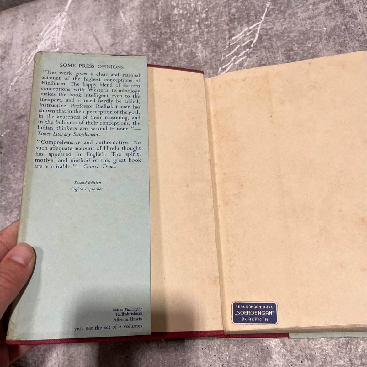 of faith and western philosophy book, by sarvepalli radhakrishnan, 1965 Hardcover image 4