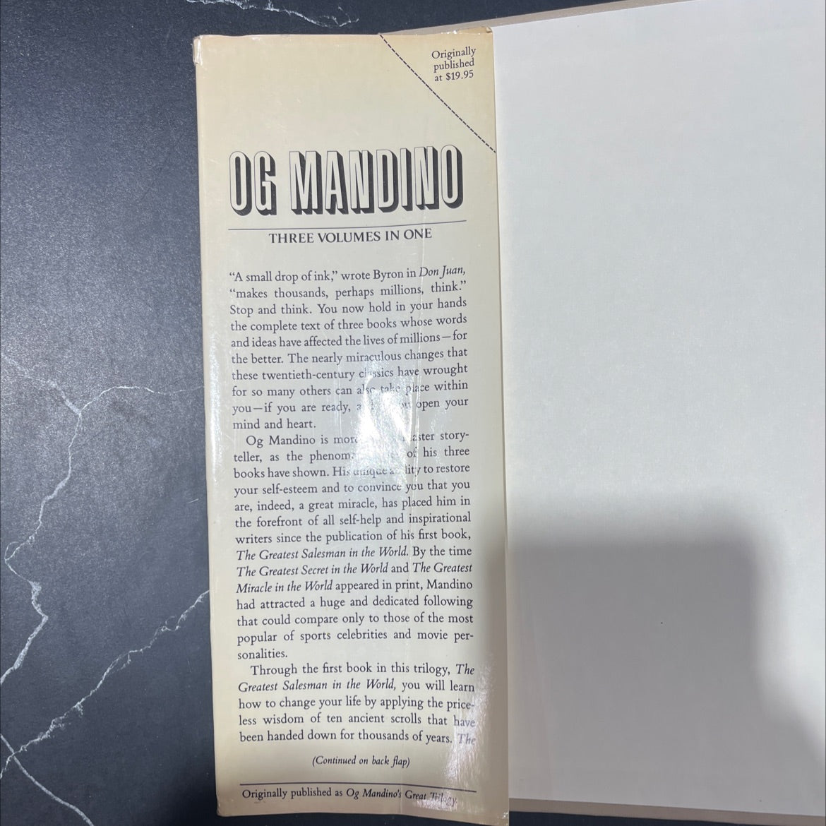 og mandino three volumes in one book, by Og Mandino, 1985 Hardcover image 4