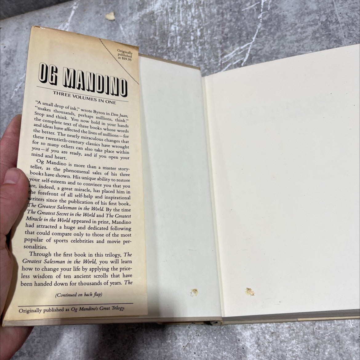 og mandino three volumes in one book, by Og Mandino, 1985 Hardcover image 4