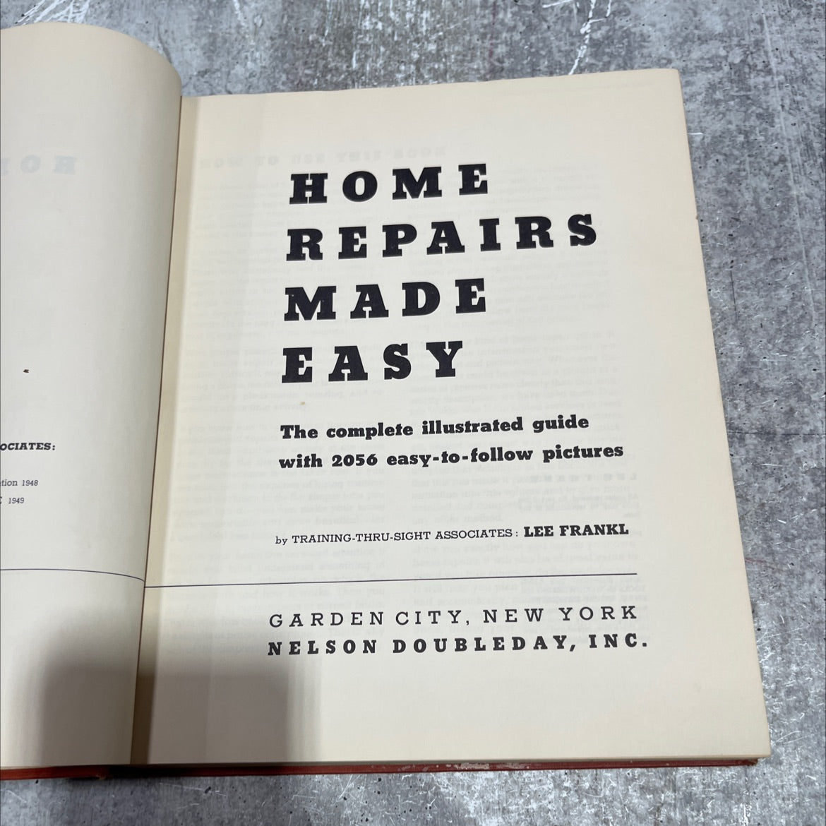 oh ociates: home repairs made easy book, by lee frankl, 1949 Hardcover image 2