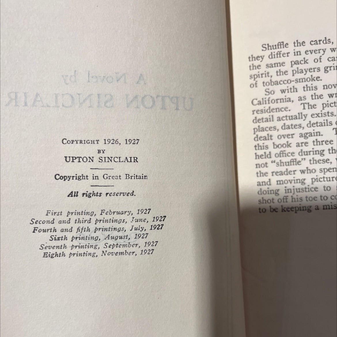 oil! a novel book, by upton sinclair, 1927 Hardcover image 3