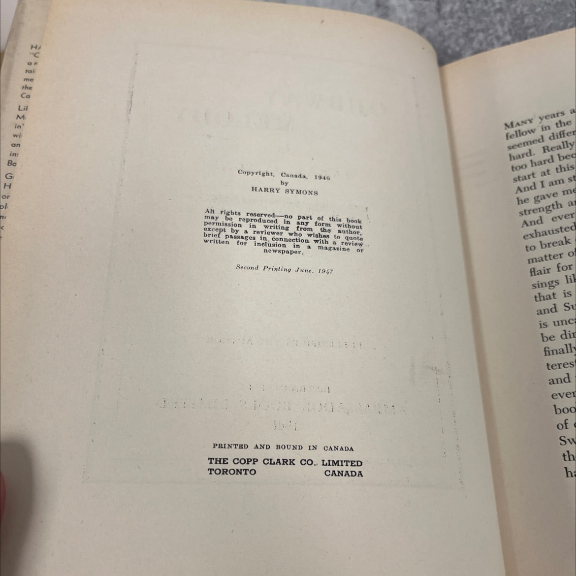 ojibway melody book, by harry symons, 1946 Hardcover, Rare, Vintage image 3