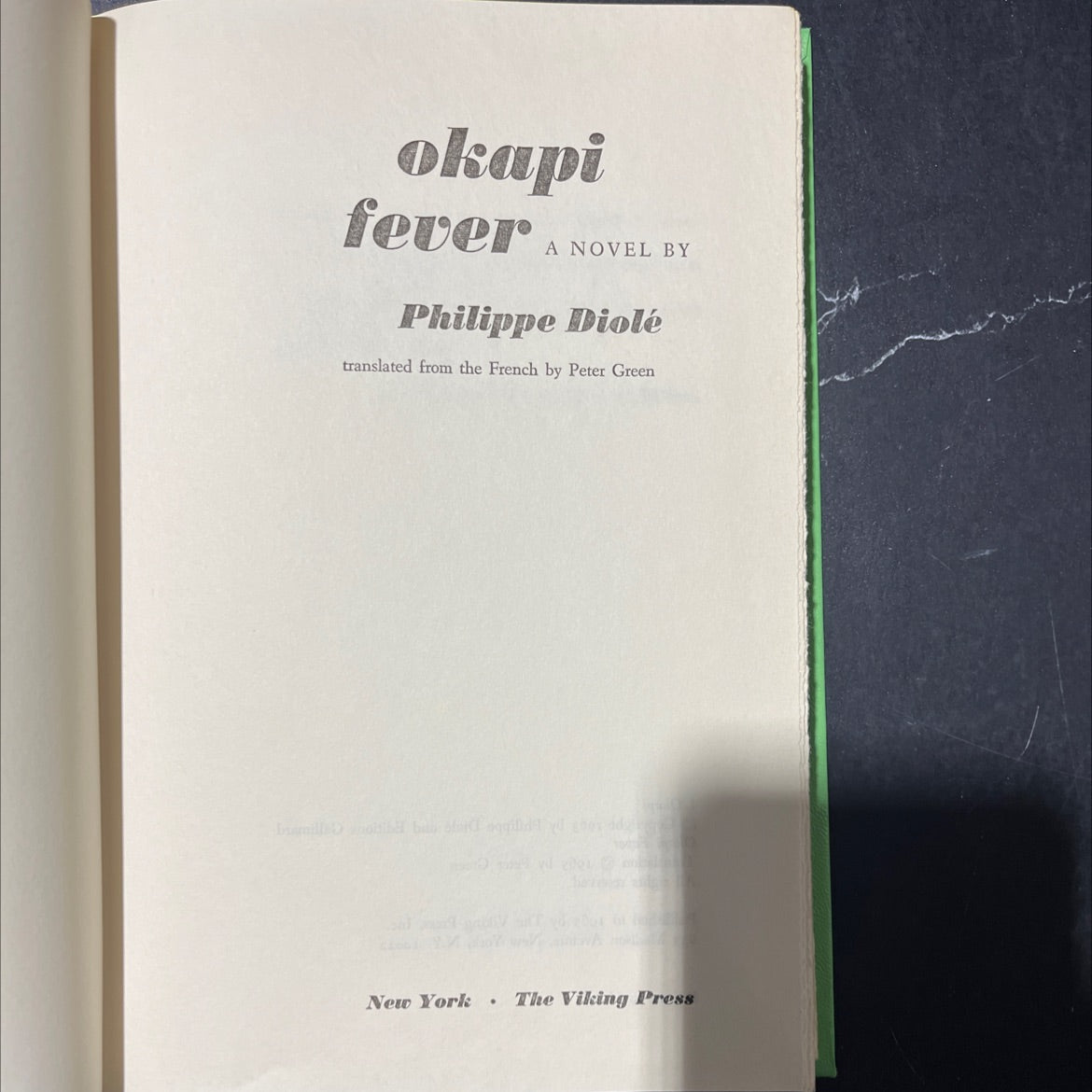 okapi fever book, by Philippe Diolé, 1965 Hardcover image 2