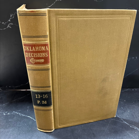 oklahoma decisions reported in pacific reporter second series book, by unknown, 1938 Hardcover, Antique image 1