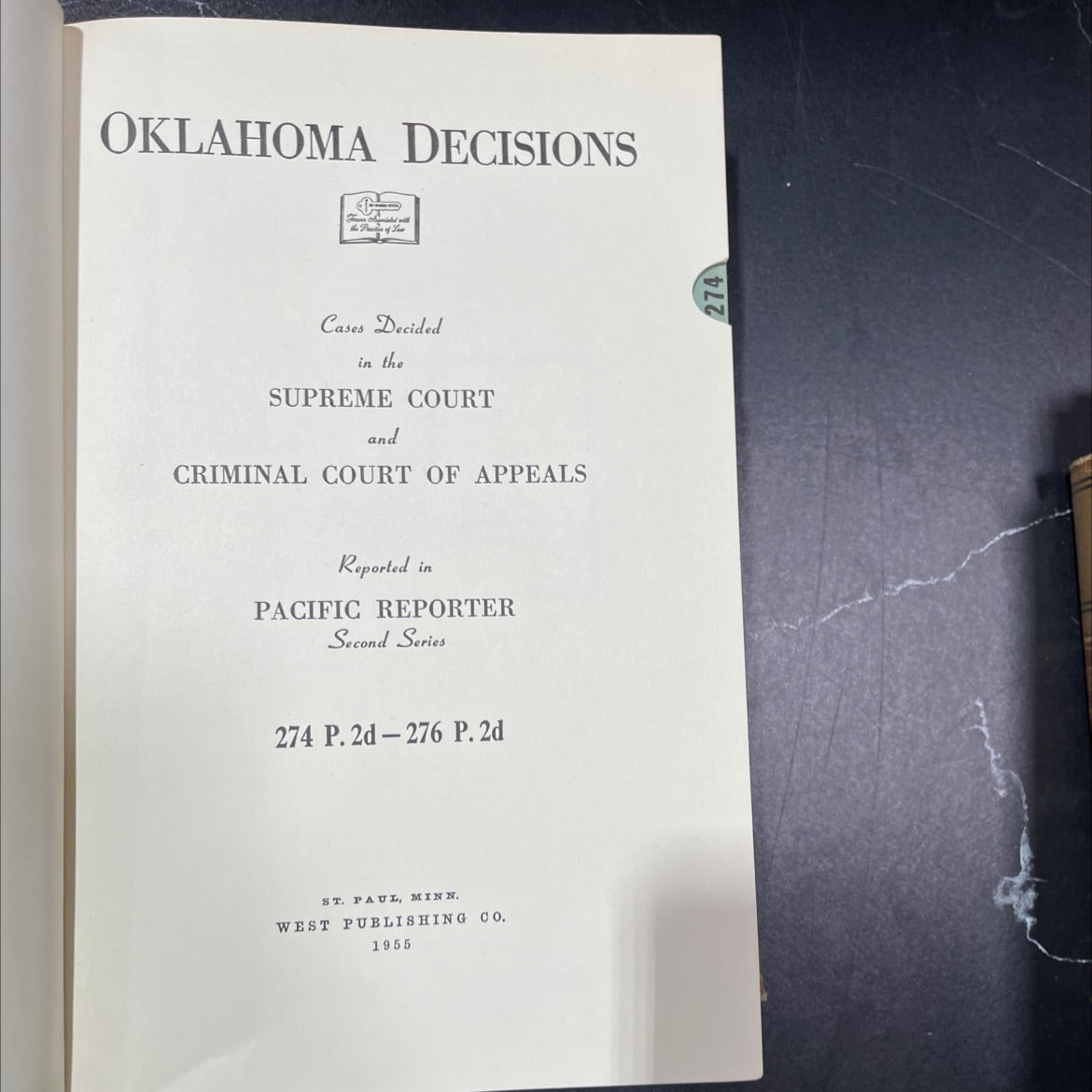 oklahoma decisions the pack of lar book, by unknown, 1955 Hardcover, Vintage image 2