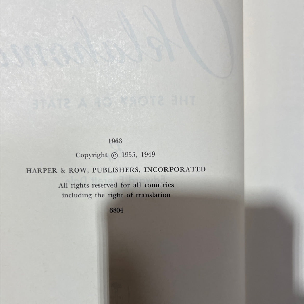 oklahoma the story of a state book, by edward everett dale, 1963 Hardcover, Vintage image 3