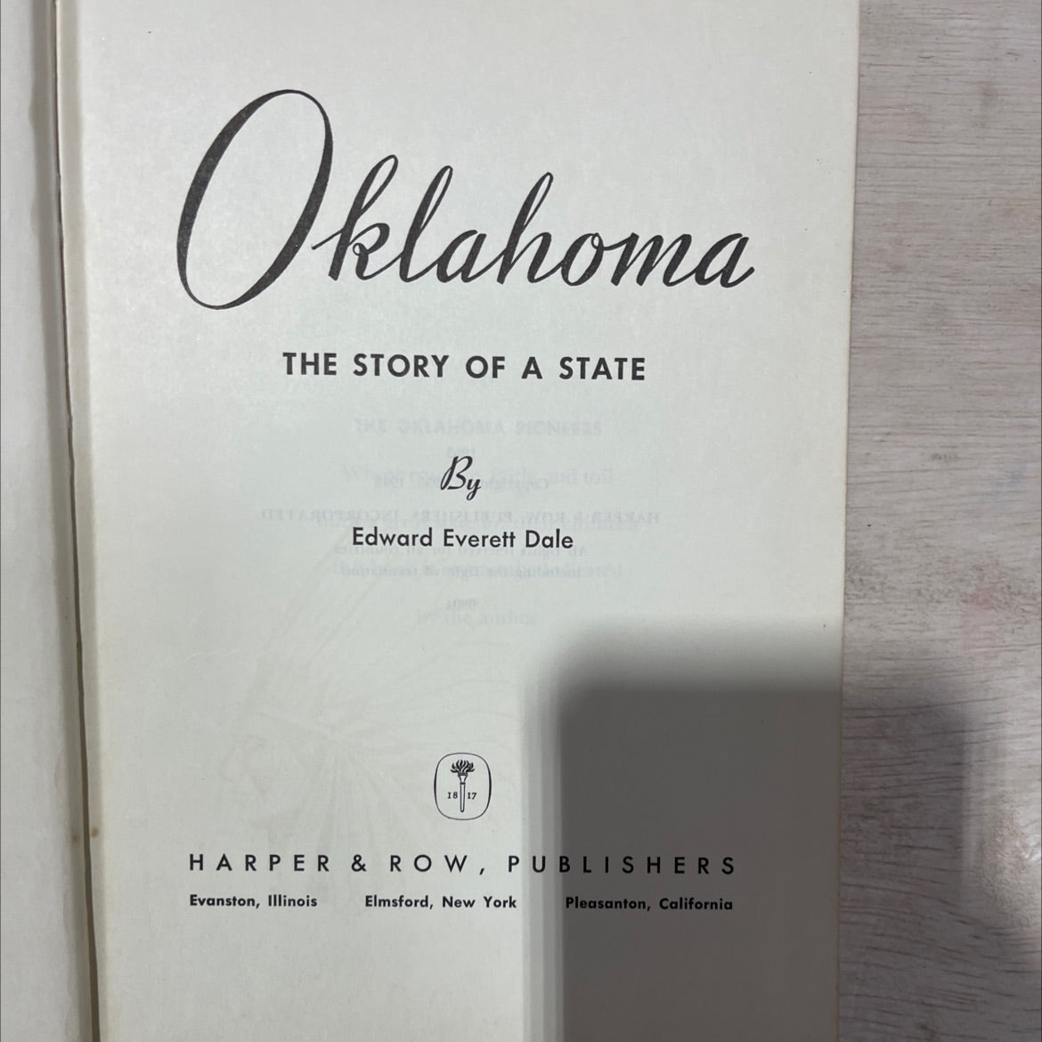 oklahoma the story of a state book, by edward everett dale, 1963 Hardcover, Vintage image 2