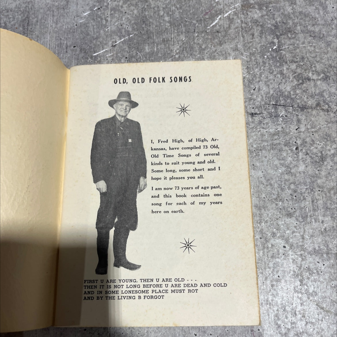 old, old folk songs book, by Fred High, 2023 Paperback image 2