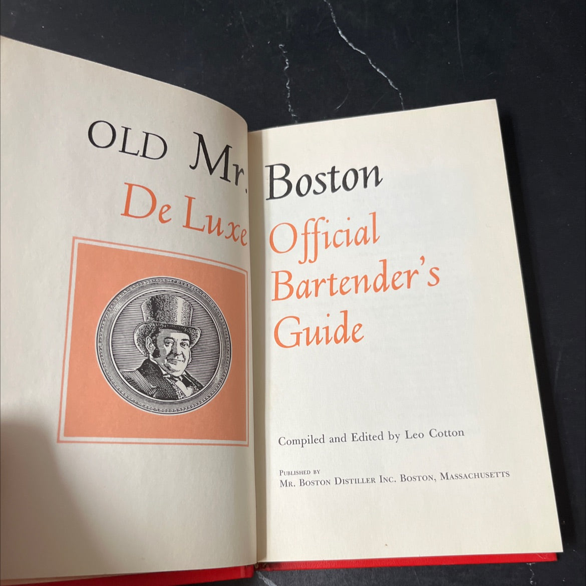old m boston de lux official bartender's guide book, by leo cotton, 1963 Hardcover image 2