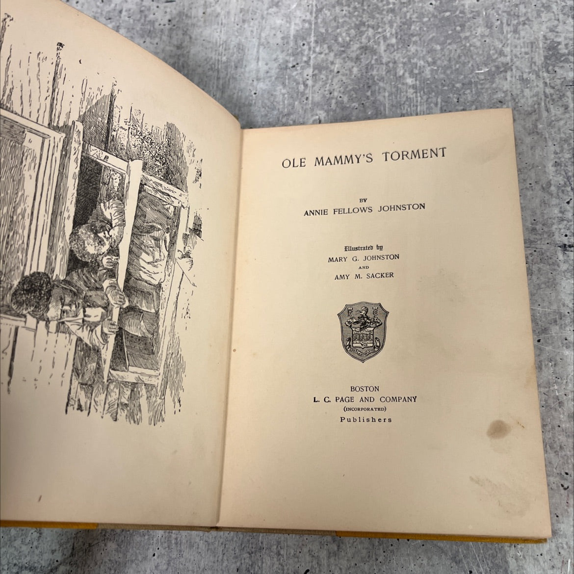 ole mammy's torment book, by annie fellows johnston, 1909 Hardcover image 2