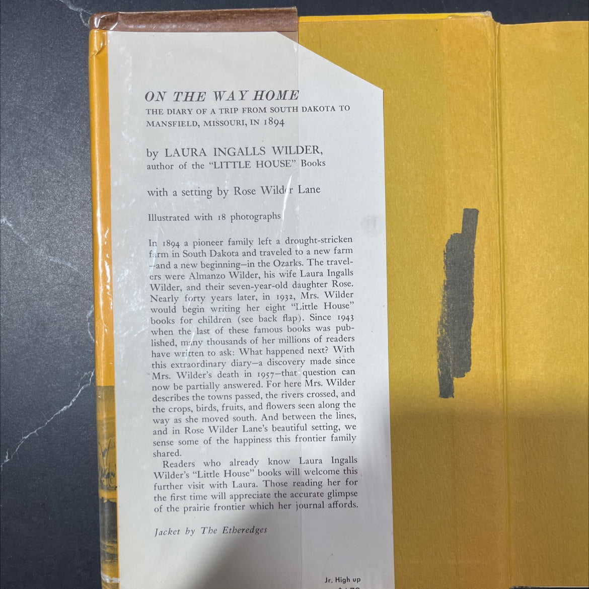 on the way home book, by laura ingalls wilder, 1962 Hardcover image 4