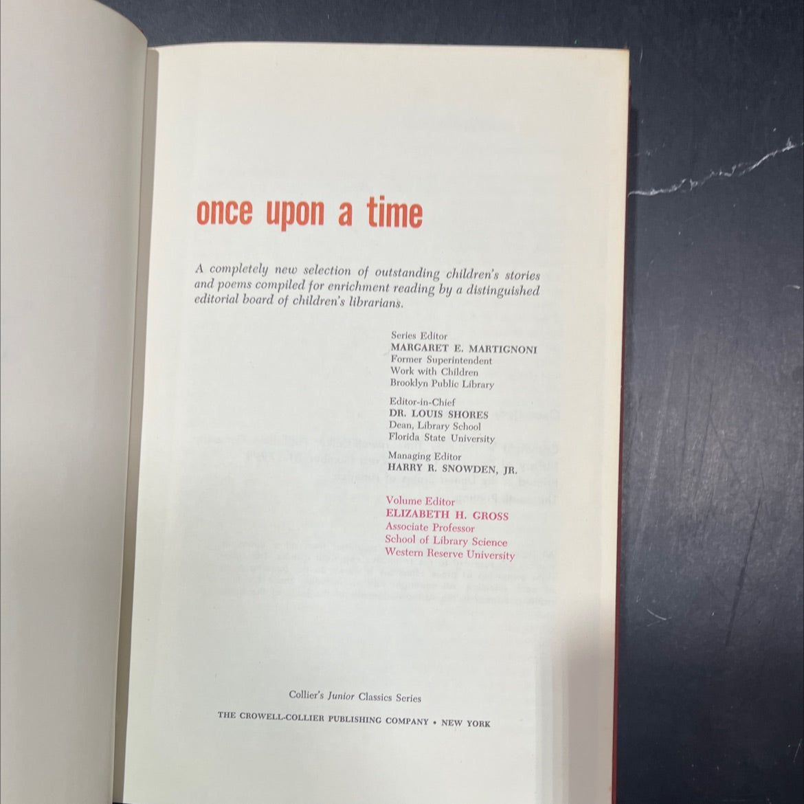 once upon a time book, by unknown, 1962 Hardcover image 2