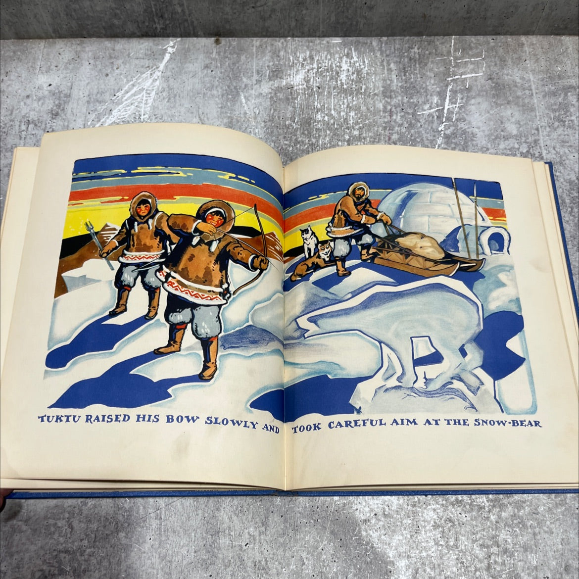 one day with tuktu an eskimo boy story and pictures book, by armstrong sperry, 1935 Hardcover image 4