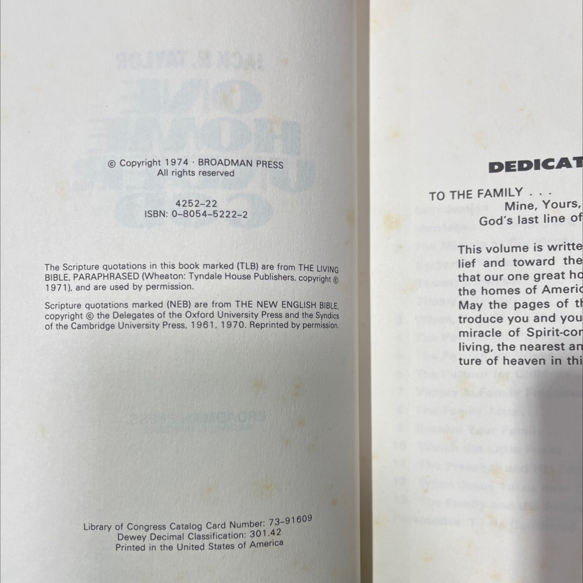 one home under god book, by jack r. taylor, 1974 Hardcover image 3