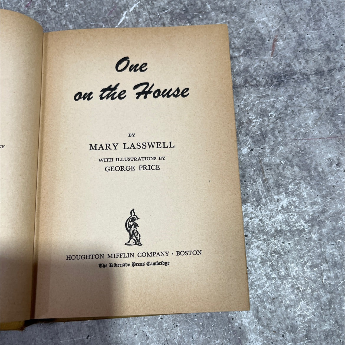 one on the house book, by mary lasswell, 1949 Hardcover image 2
