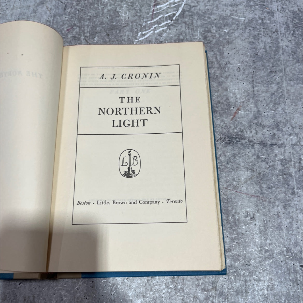 one the northern light book, by A. J. Cronin, 1958 Hardcover image 2